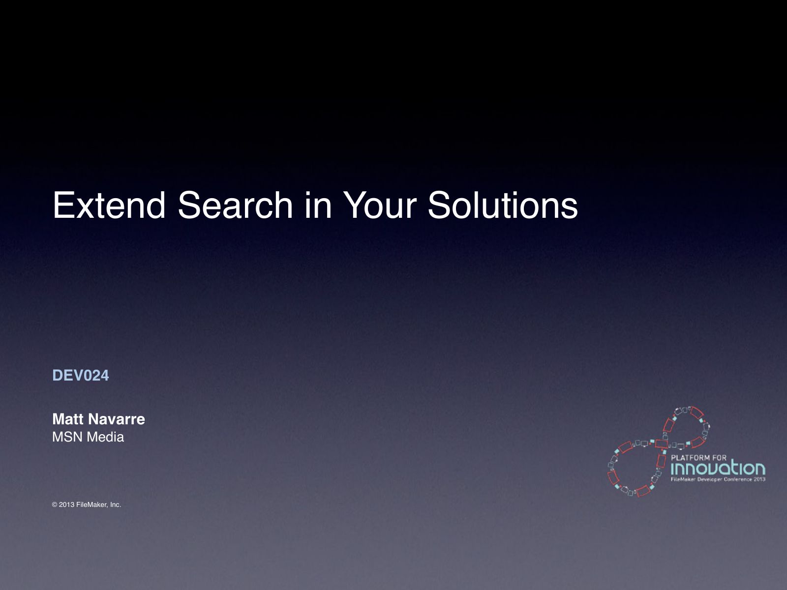 Slide 1: Extend Search in Your Solutions