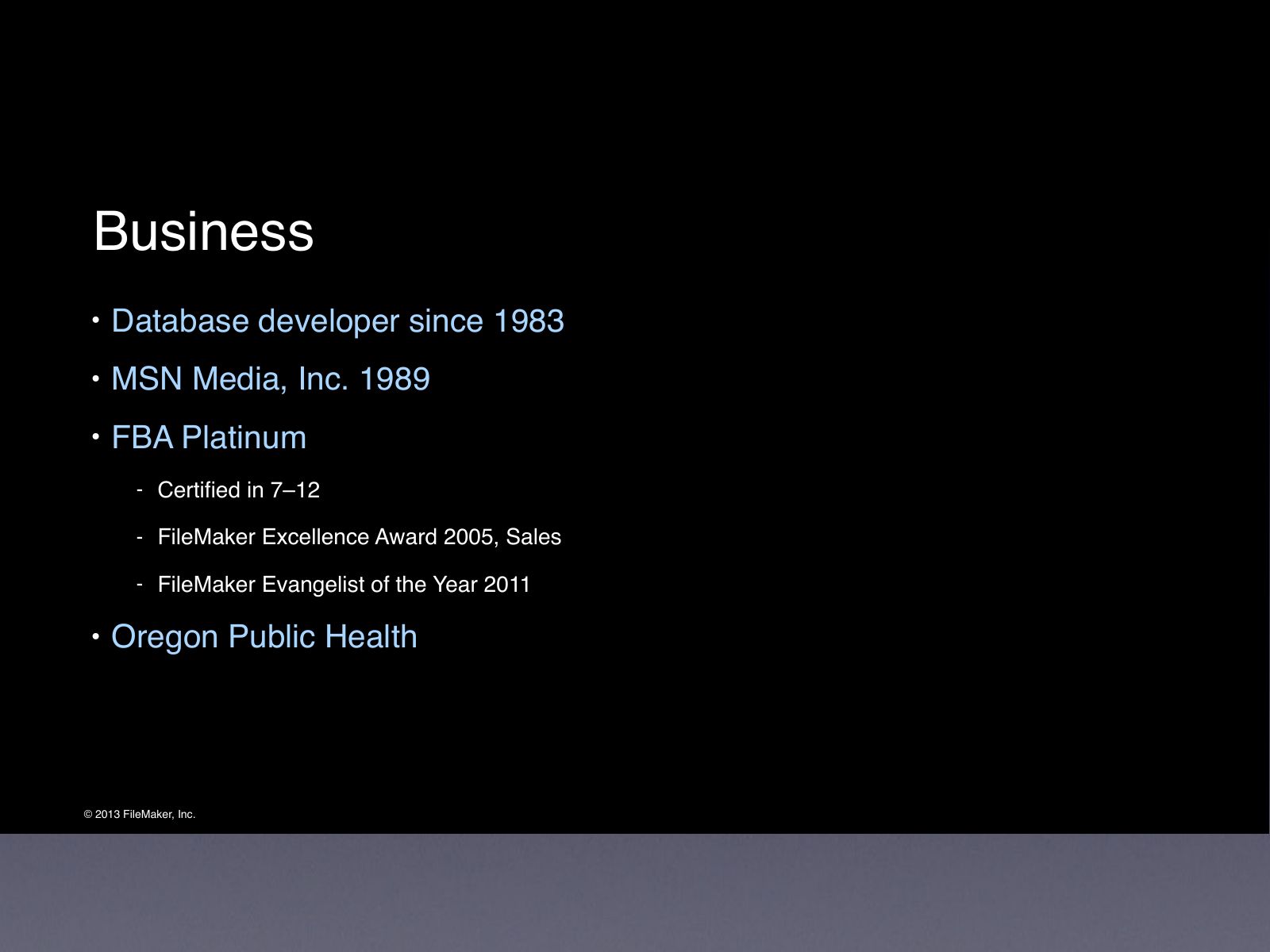 Slide 2: Business