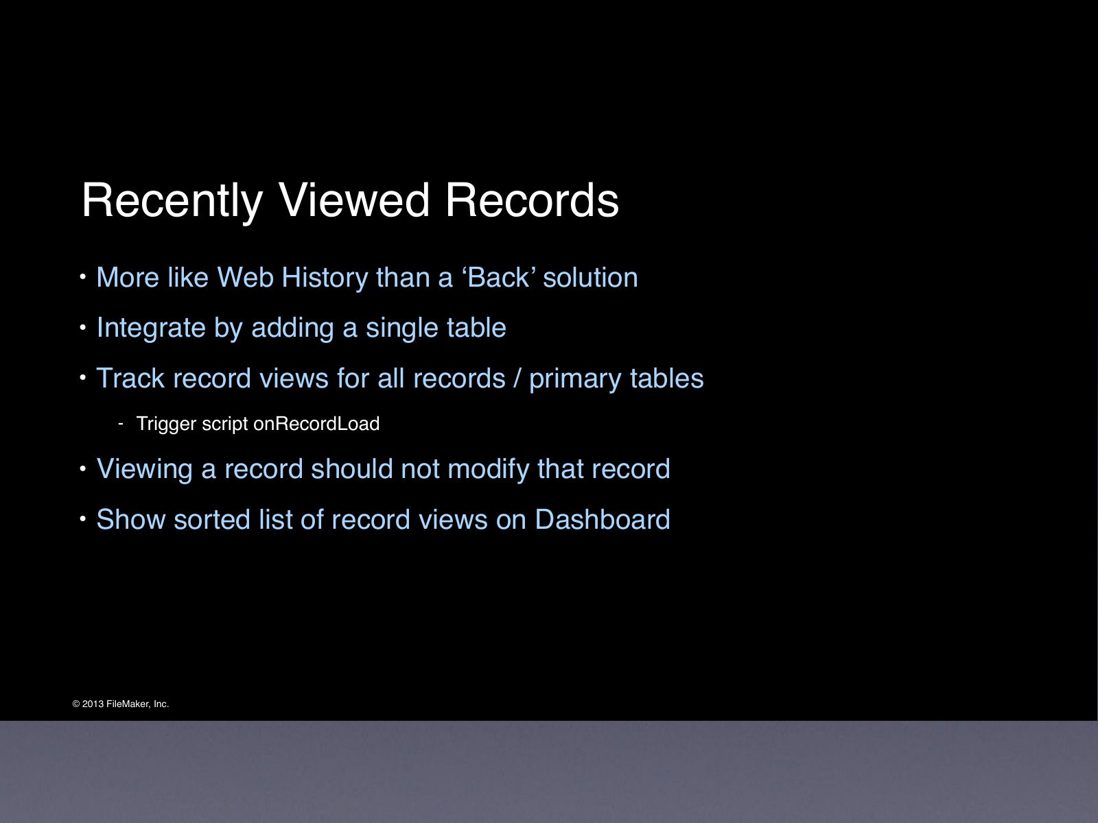Slide 16: Recently Viewed Records