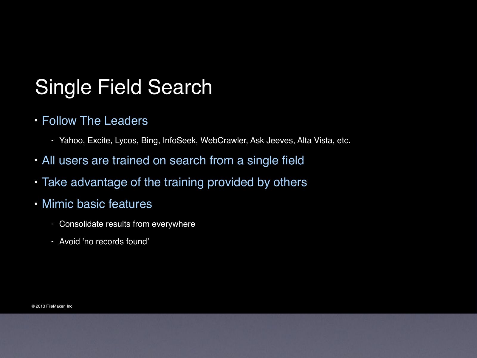 Slide 20: Single Field Search