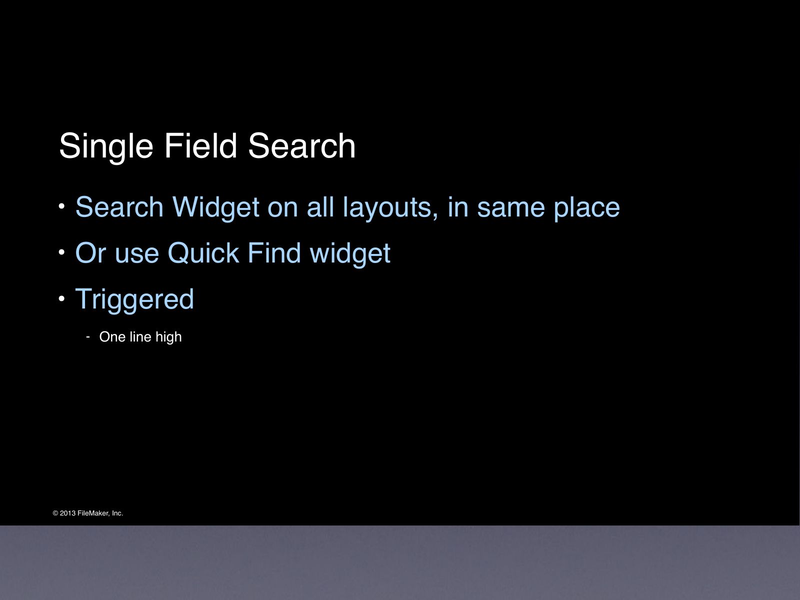 Slide 21: Single Field Search