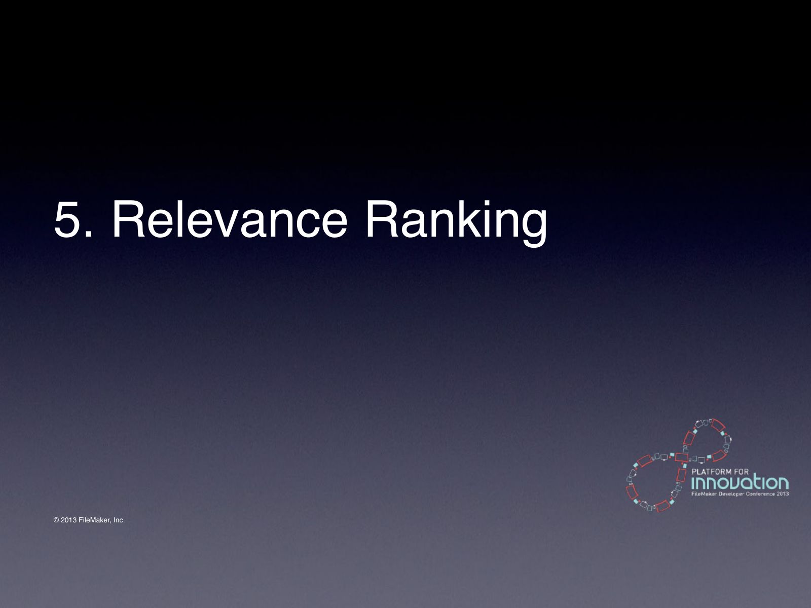 Slide 28: 5. Relevance Ranking