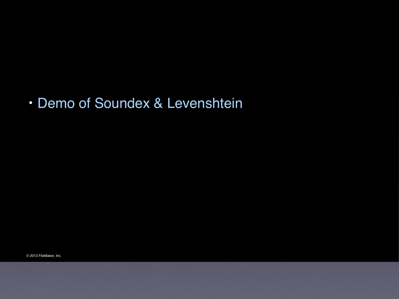 Slide 31: Demo of Soundex & Levenshtein