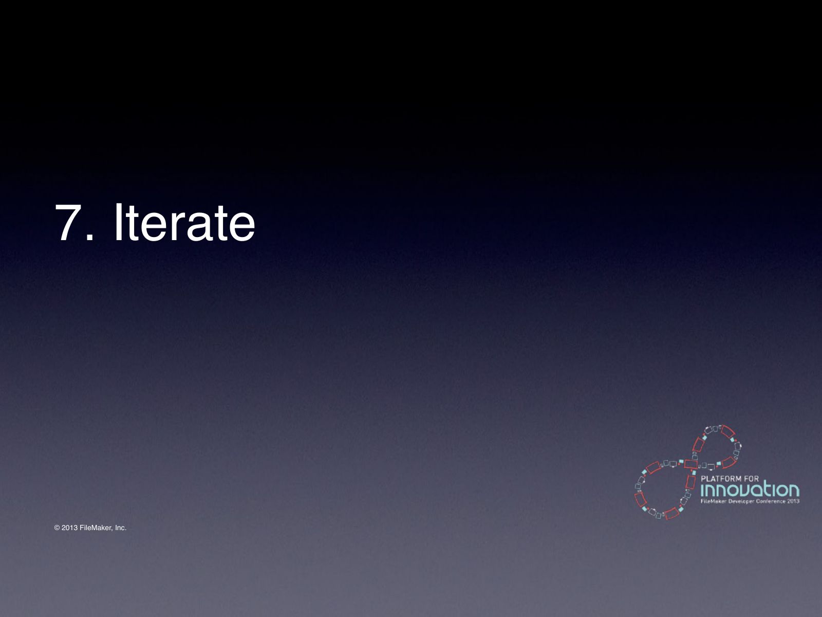Slide 36: 7. Iterate