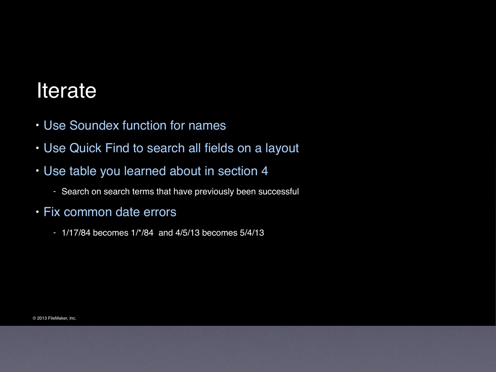 Slide 38: Iterate