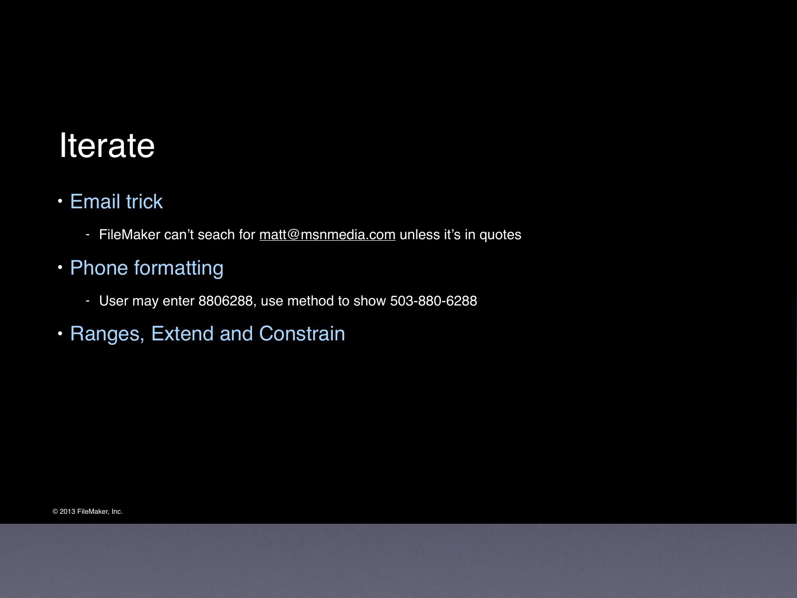 Slide 39: Iterate