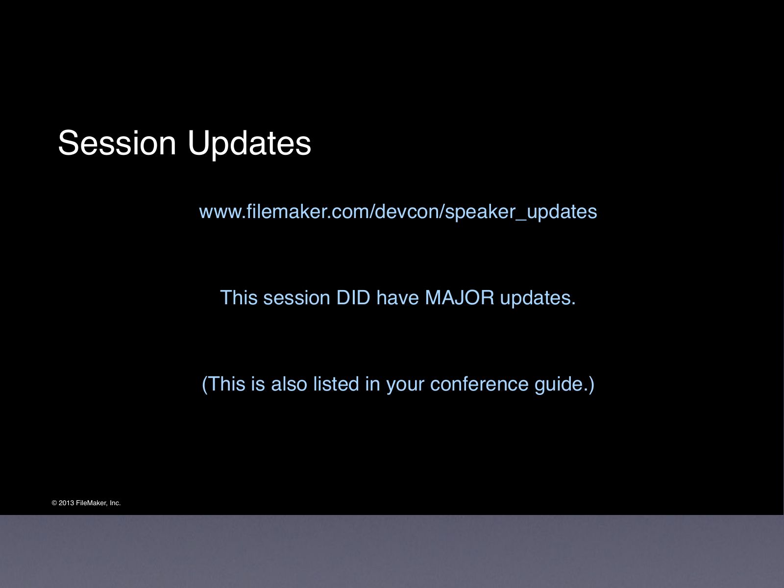 Slide 57: Session Updates