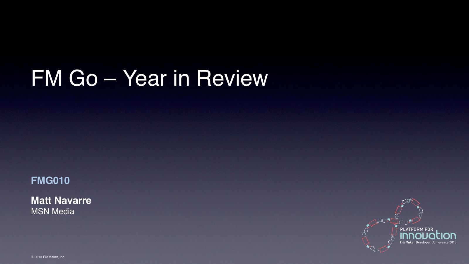 Slide 1: FM Go – Year in Review