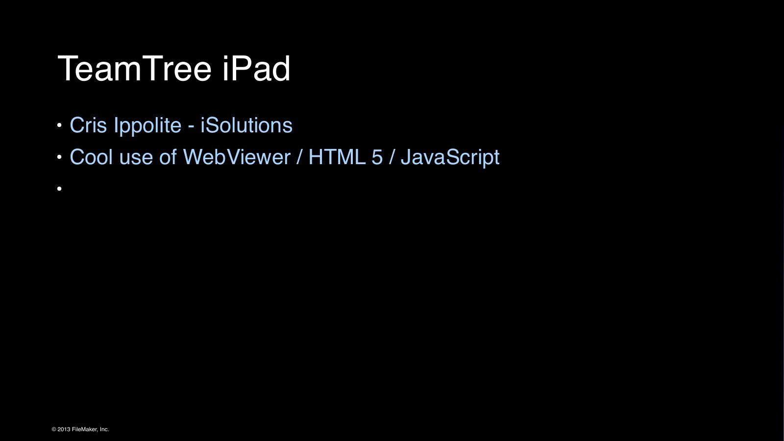 Slide 13: TeamTree iPad