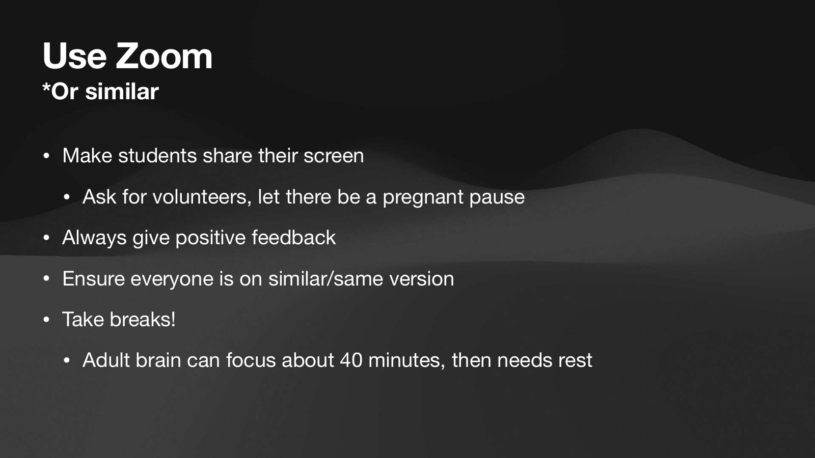 Slide 14: Use Zoom