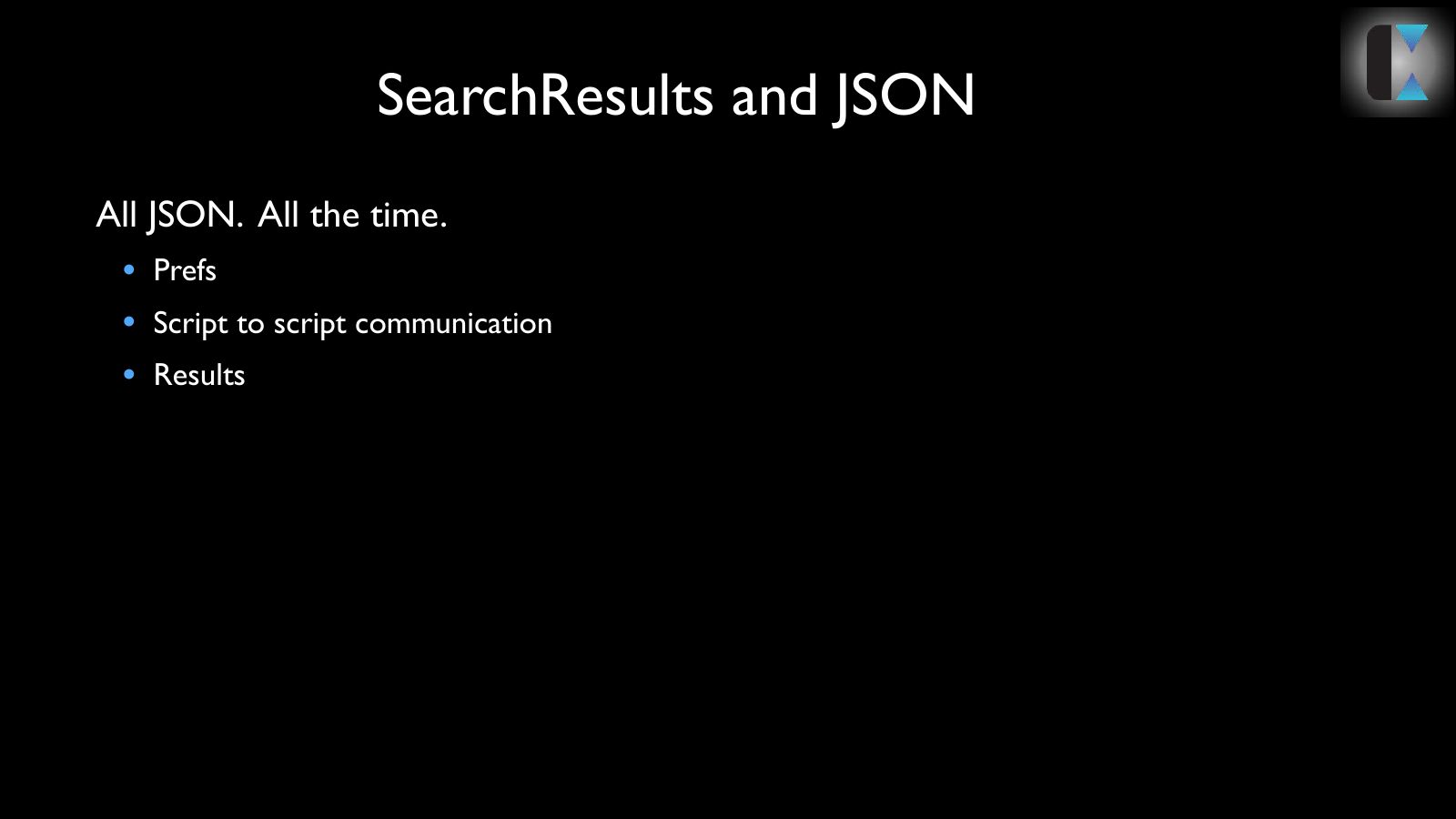 Slide 13: SearchResults and JSON