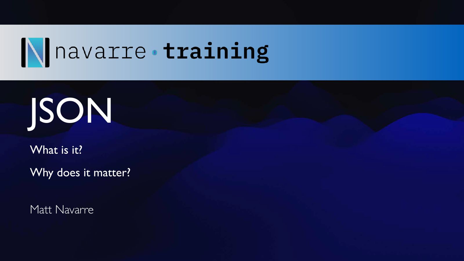Slide 2: JSON