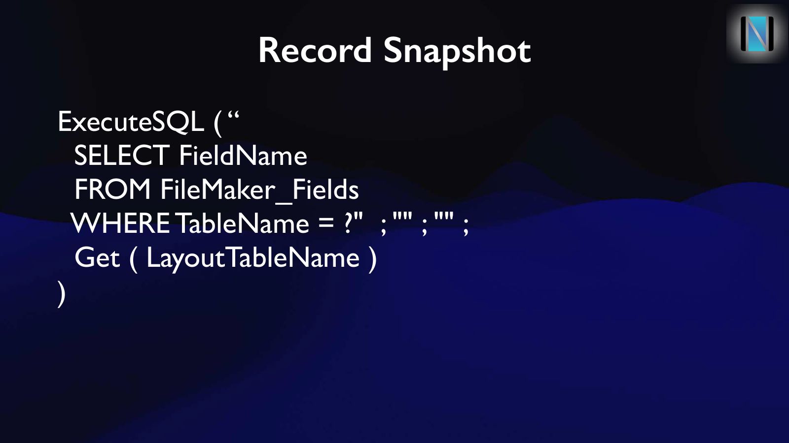 Slide 47: Record Snapshot
