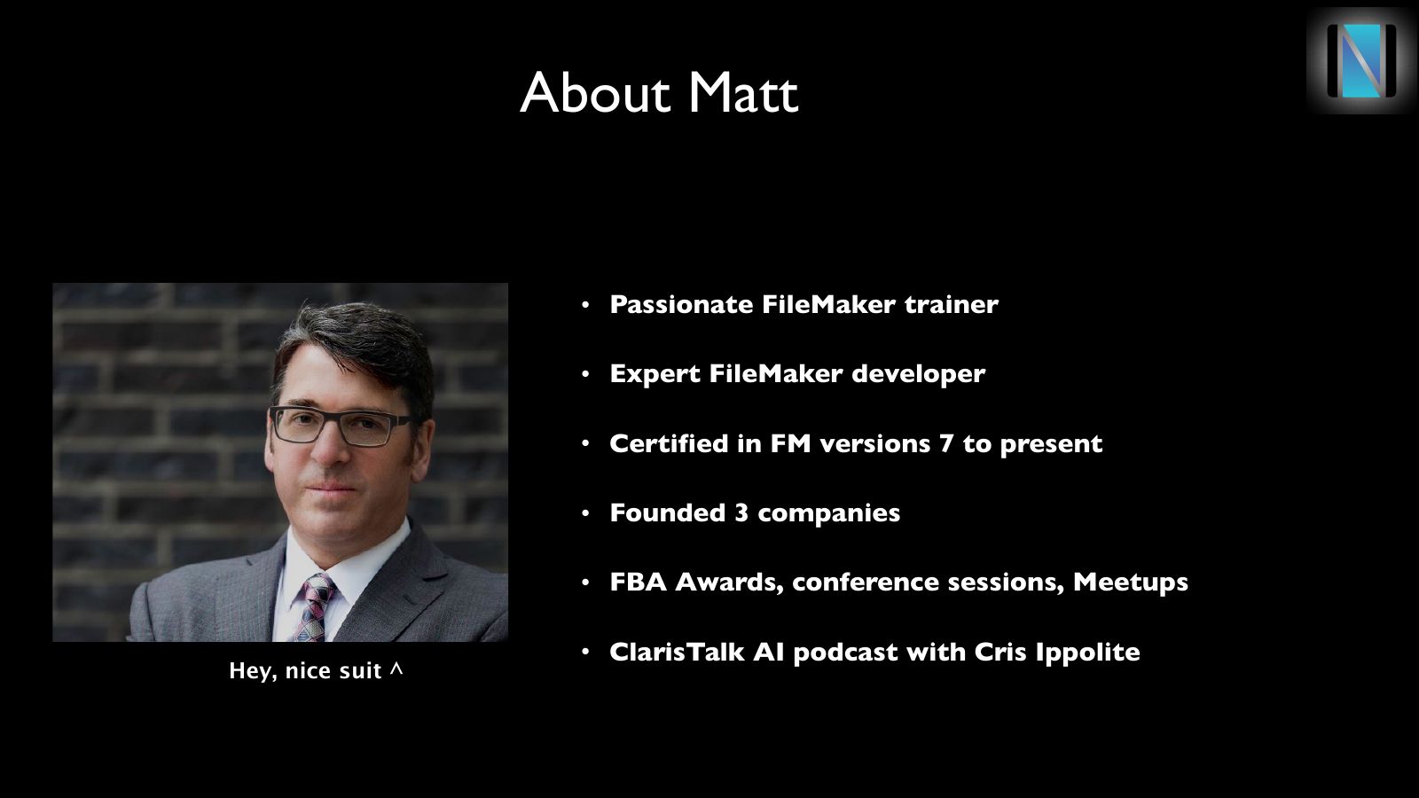 Slide 2: About Matt
