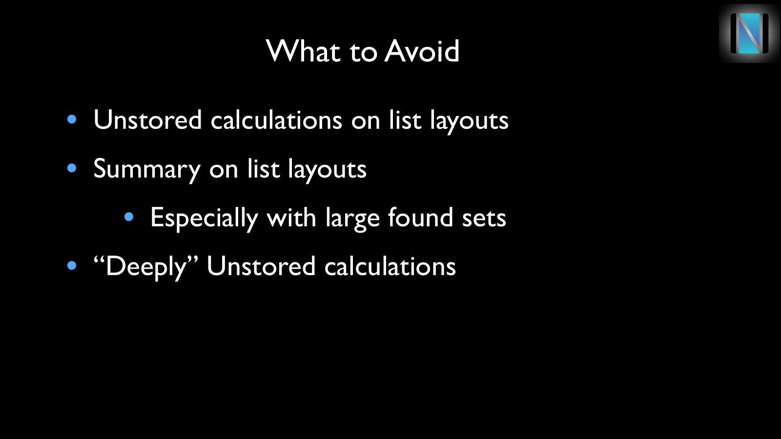 Slide 7: What to Avoid