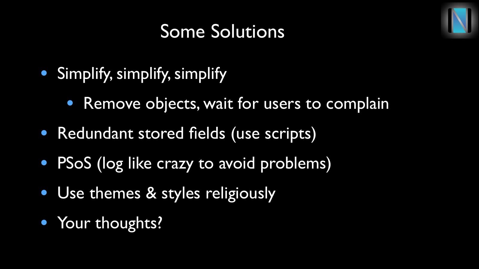Slide 9: Some Solutions