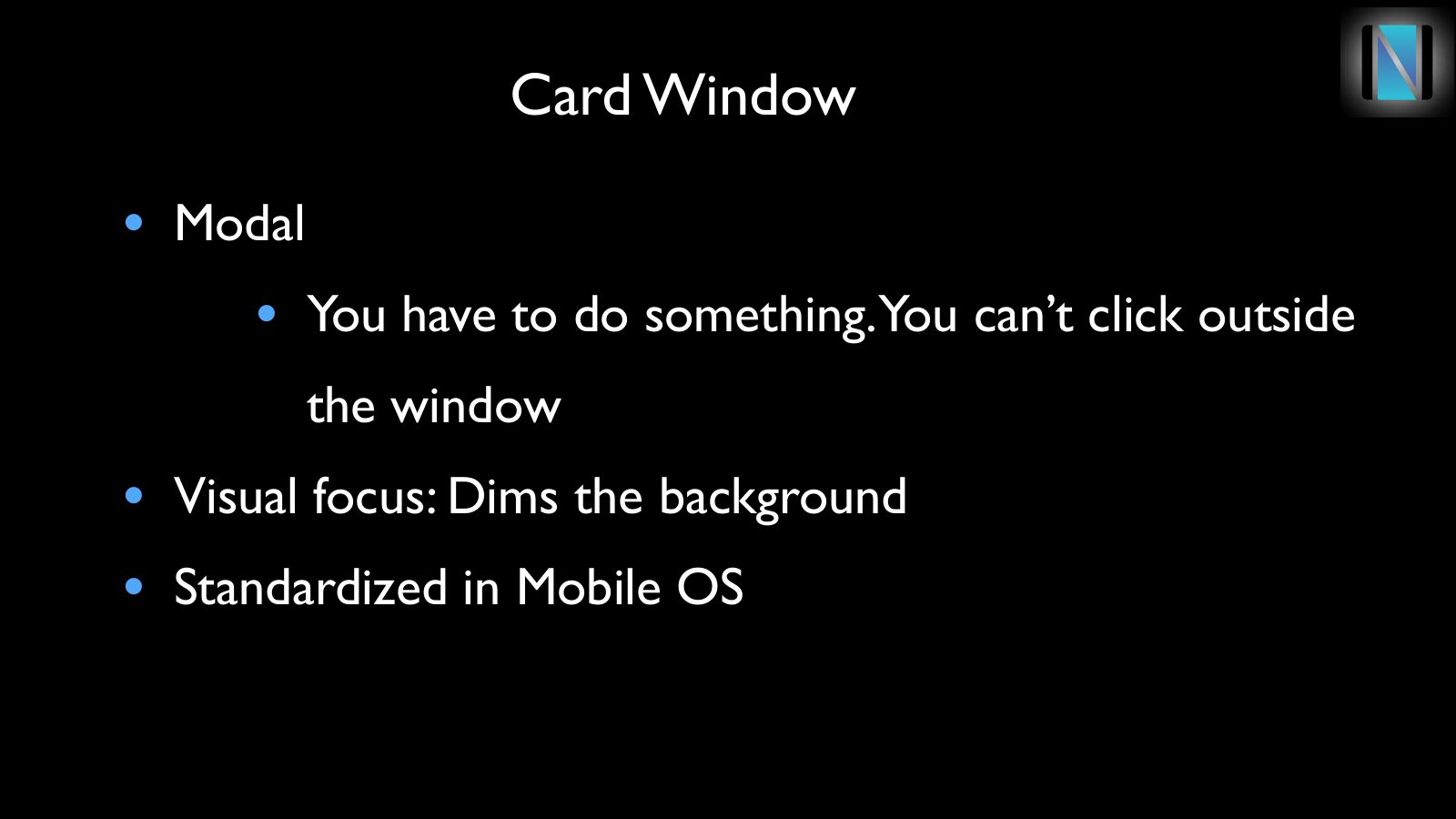 Slide 6: Card Window