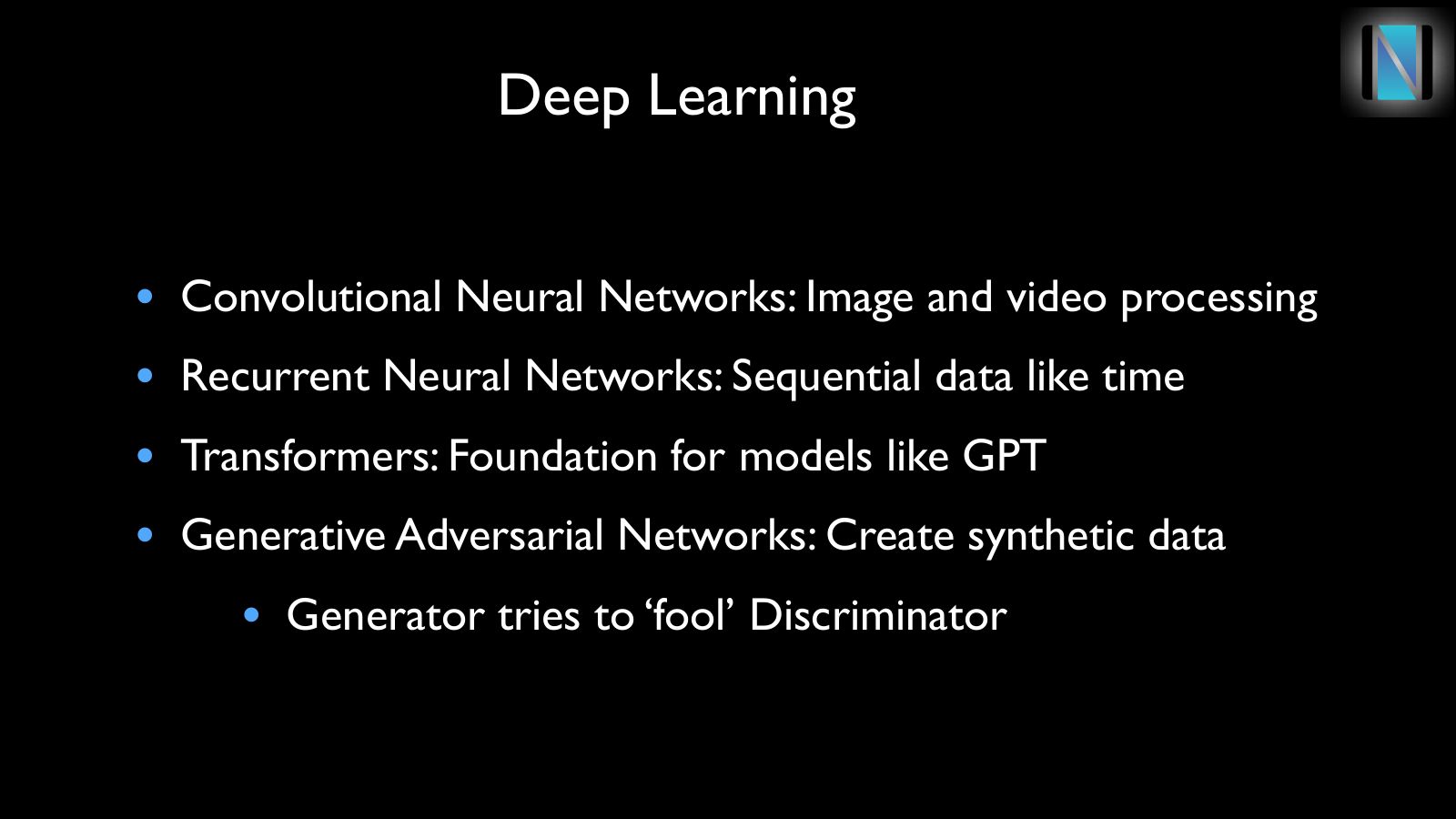 Slide 10: Deep Learning