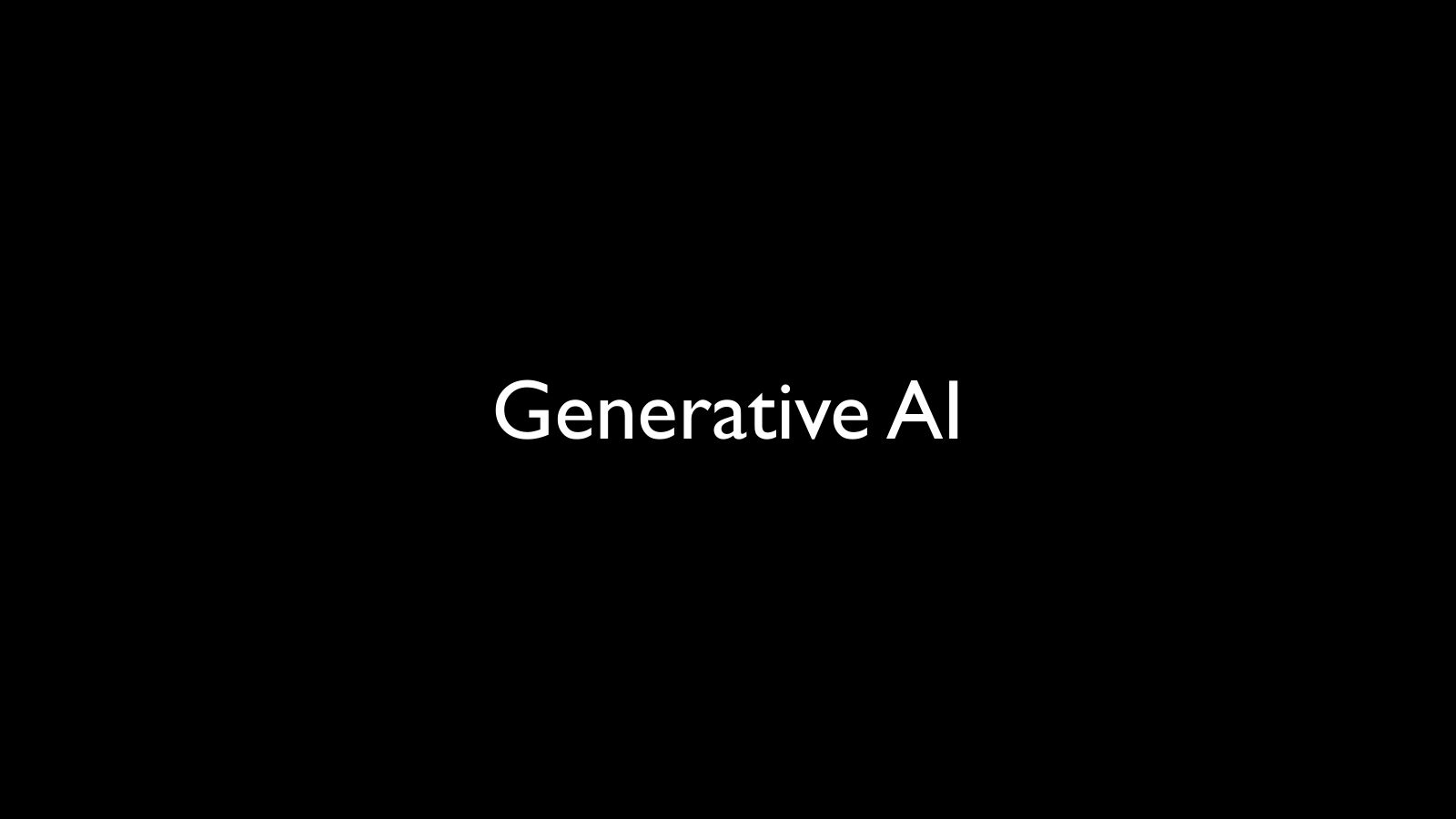 Slide 21: Generative AI