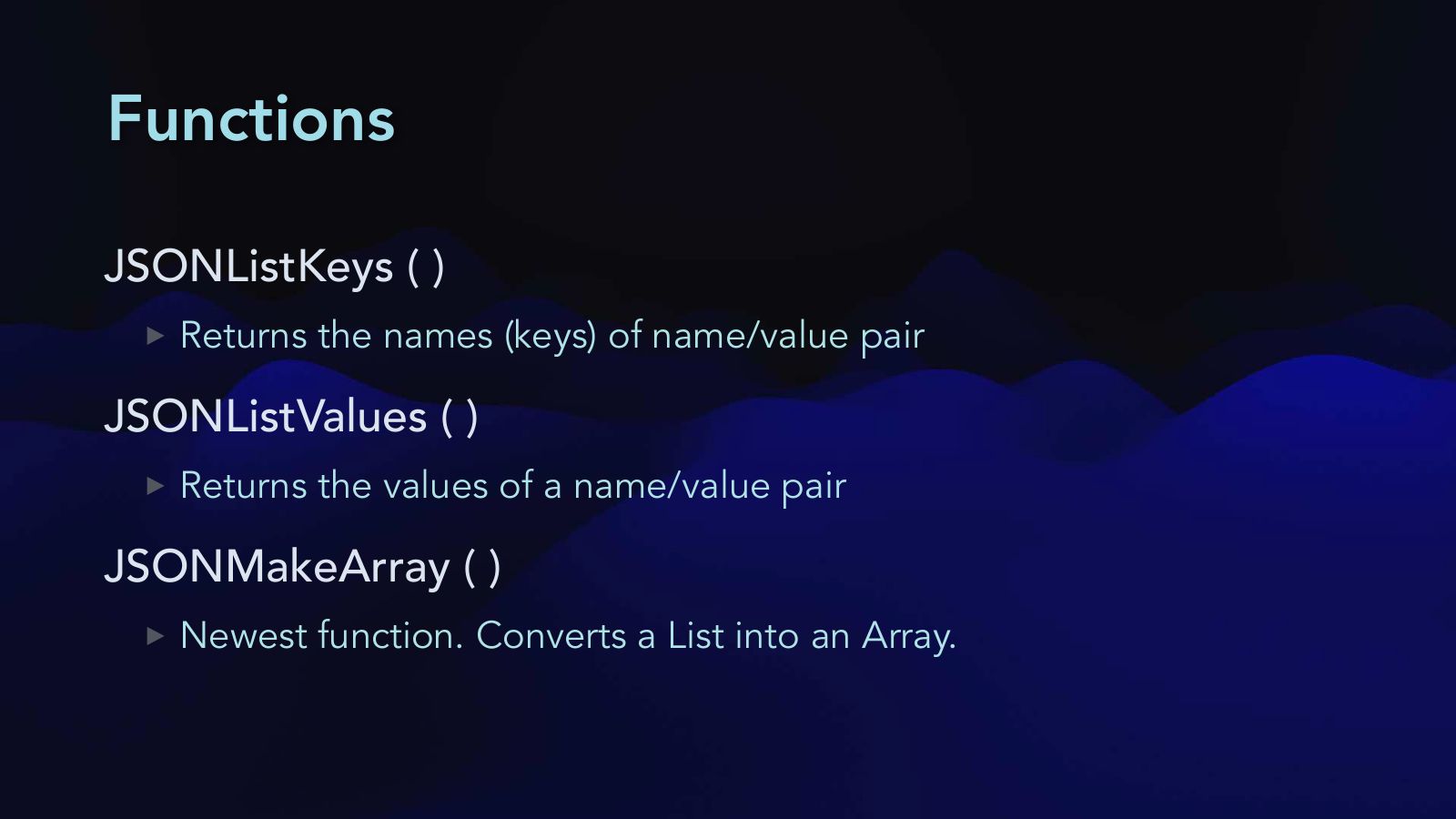 Slide 23: Functions