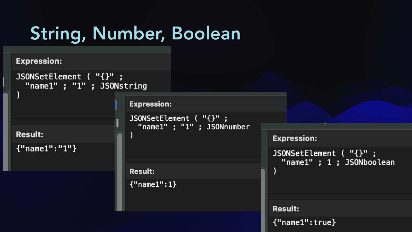 Slide 24: String, Number, Boolean