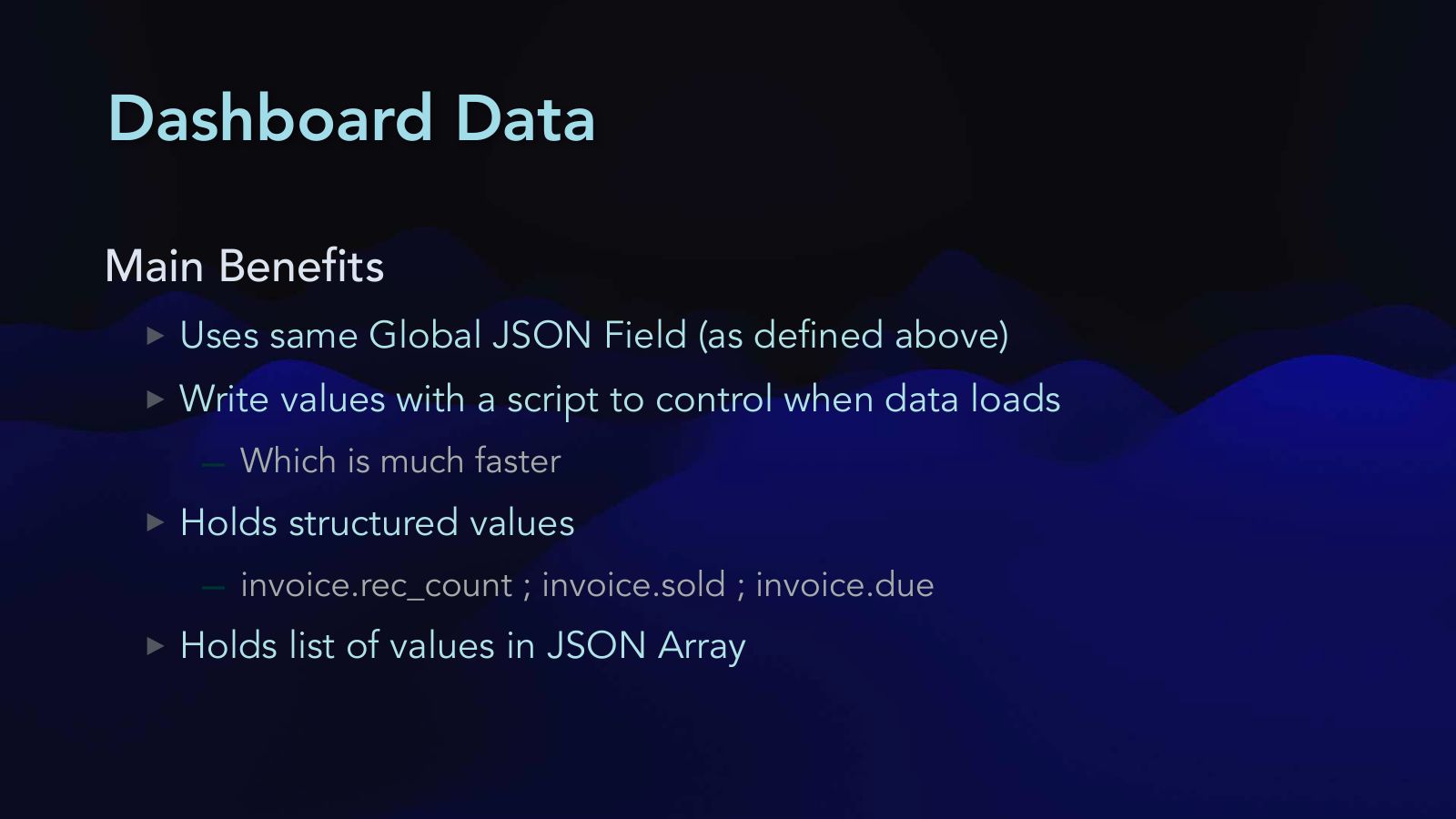 Slide 44: Dashboard Data
