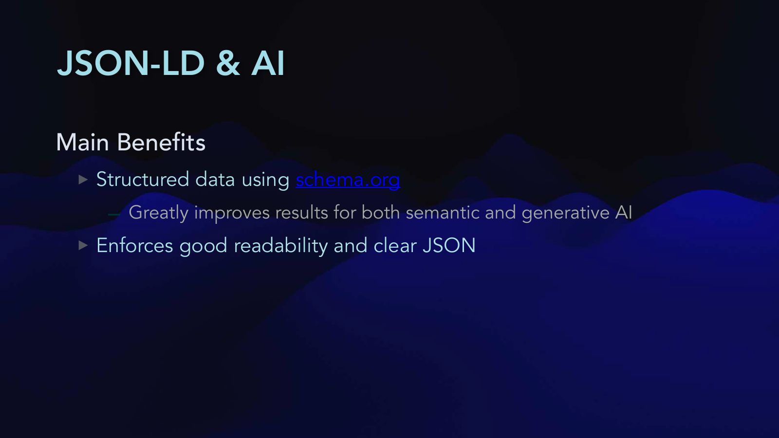 Slide 47: JSON-LD & AI