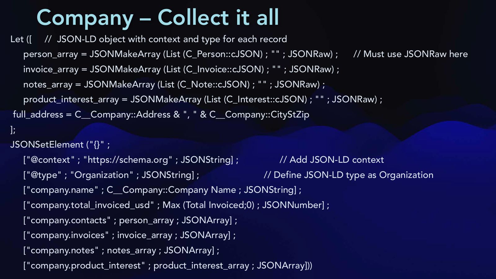 Slide 52: Company – Collect it all