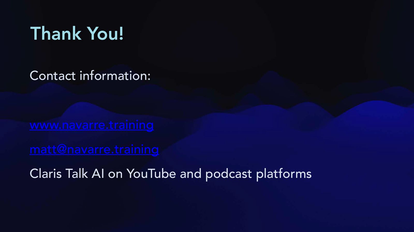 Slide 54: Thank You!