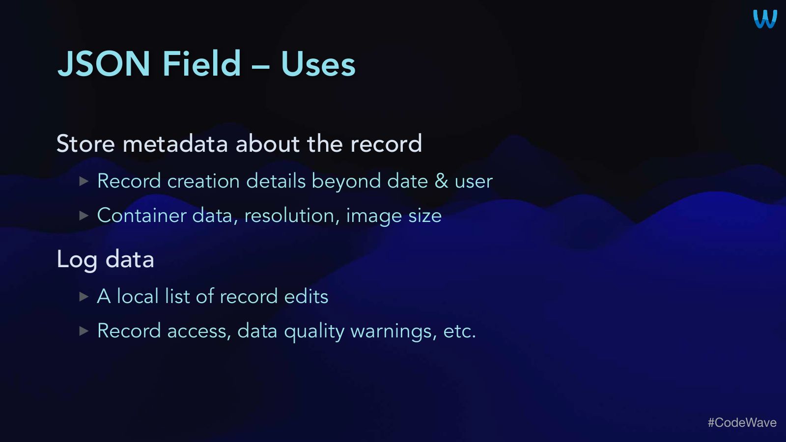 Slide 29: JSON Field – Uses