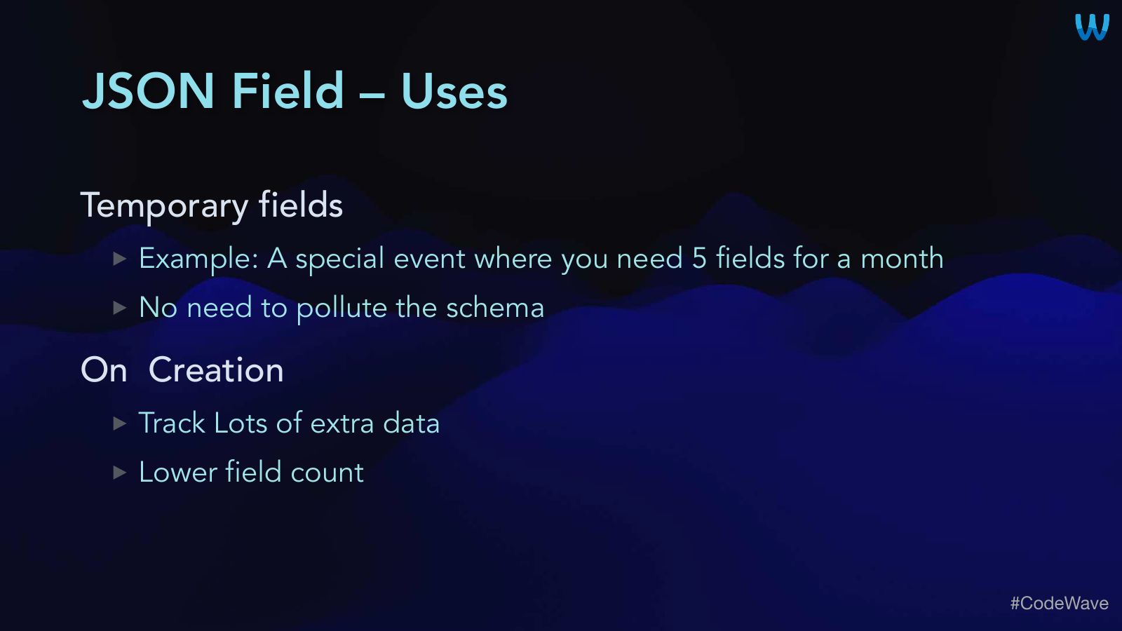 Slide 30: JSON Field – Uses