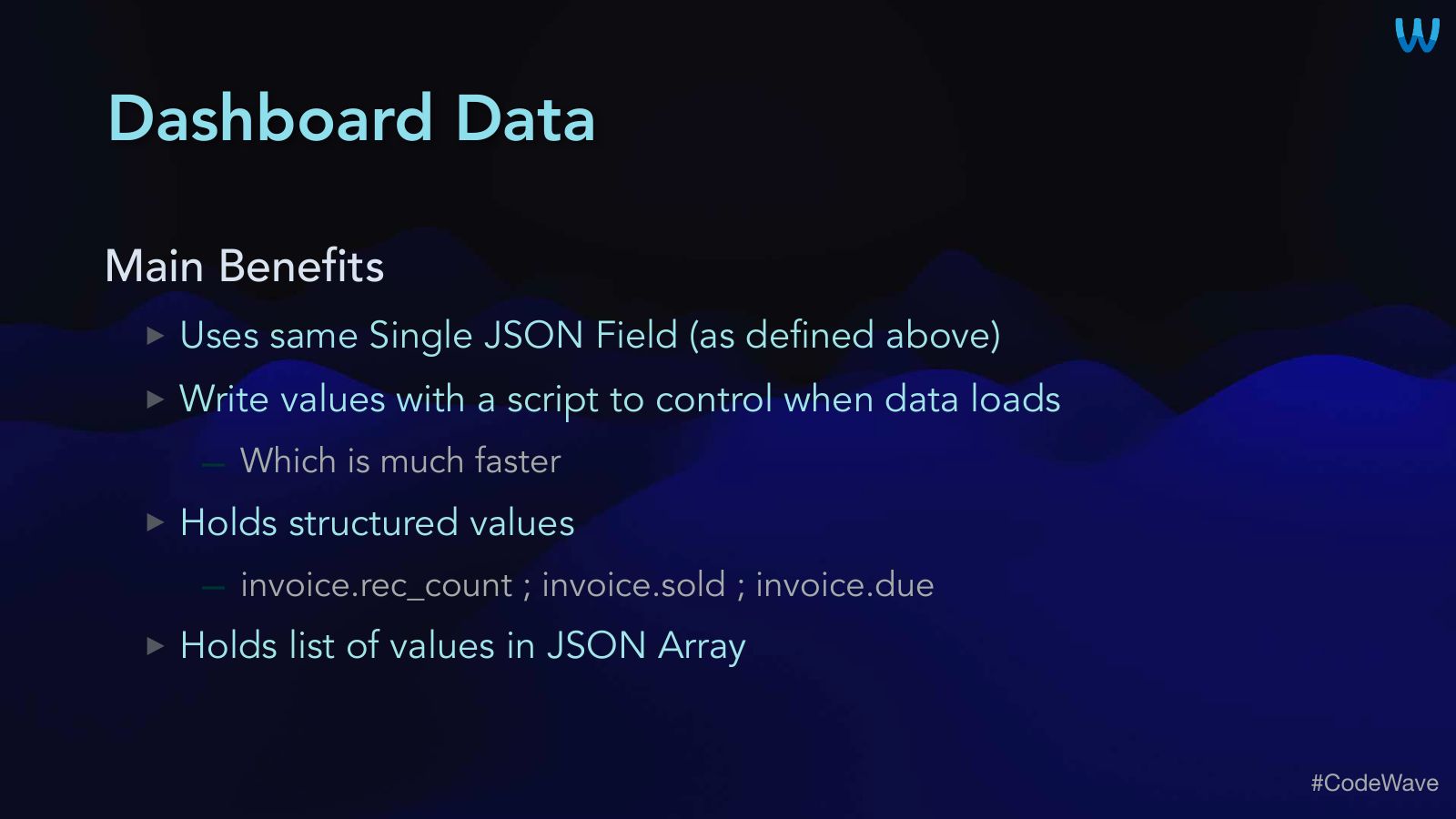 Slide 41: Dashboard Data