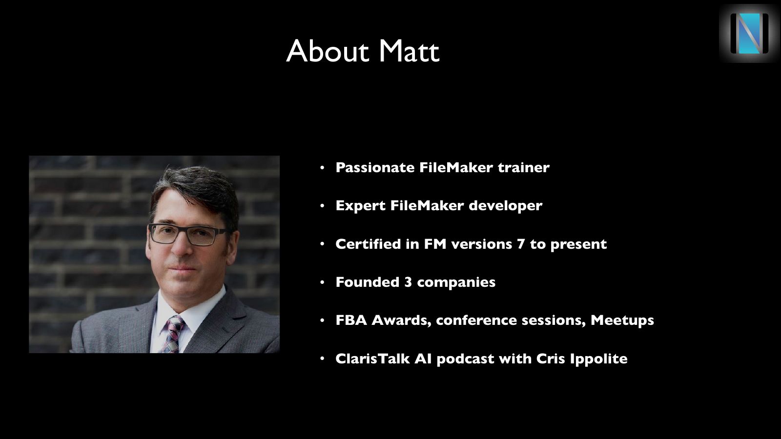 Slide 2: About Matt