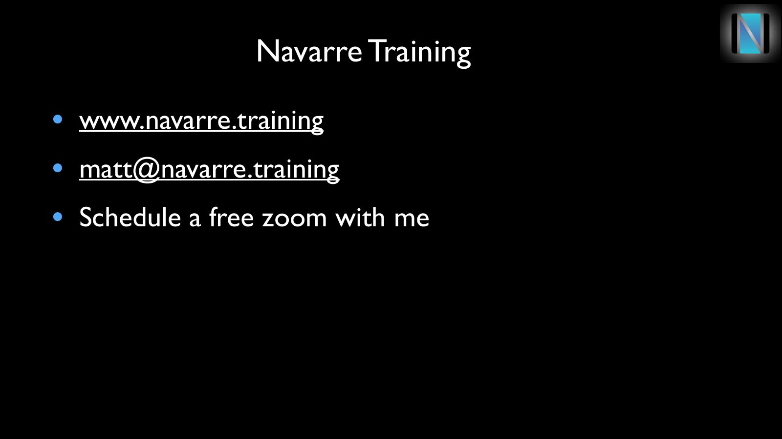 Slide 3: Navarre Training