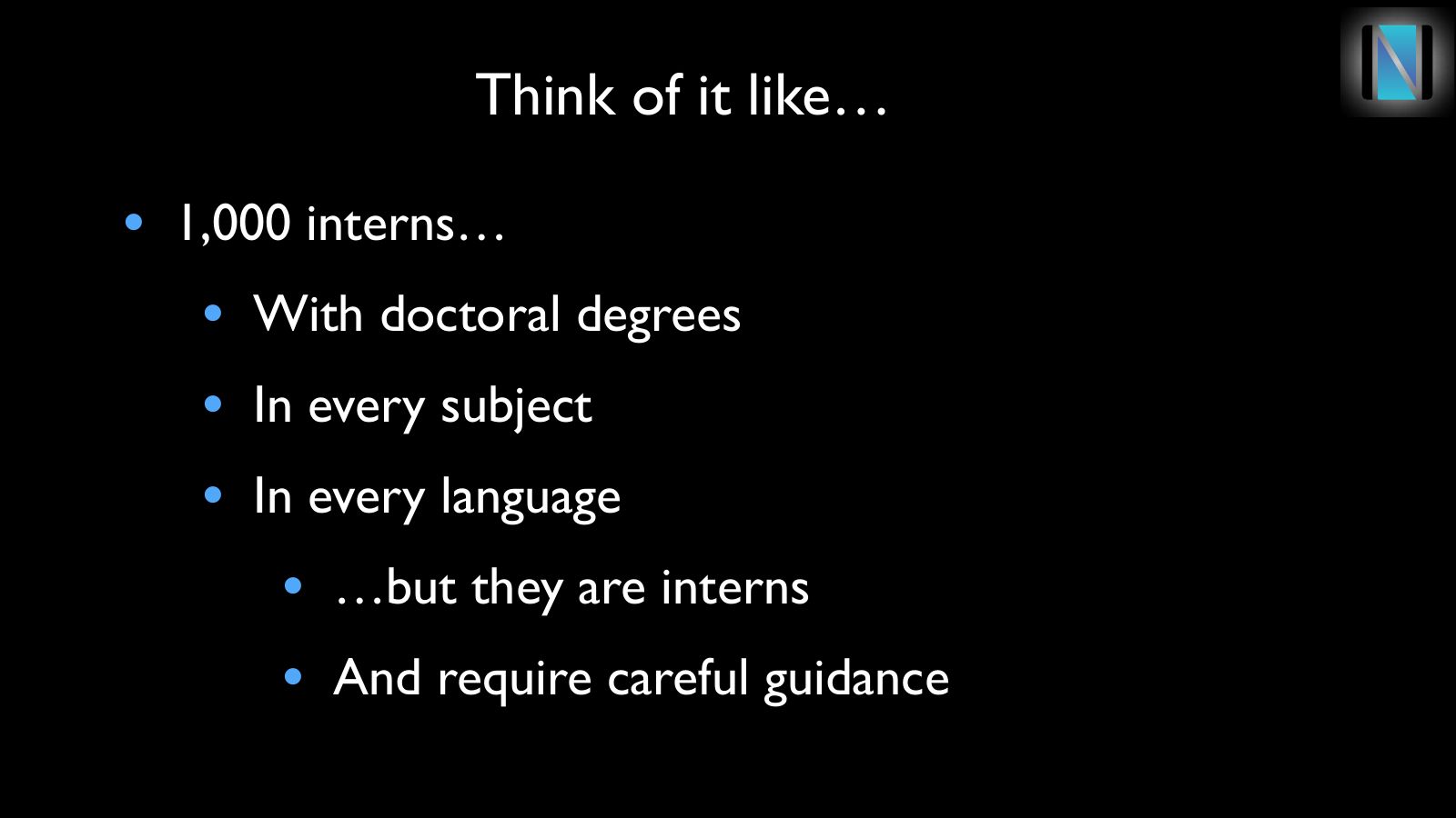 Slide 12: Think of it like…