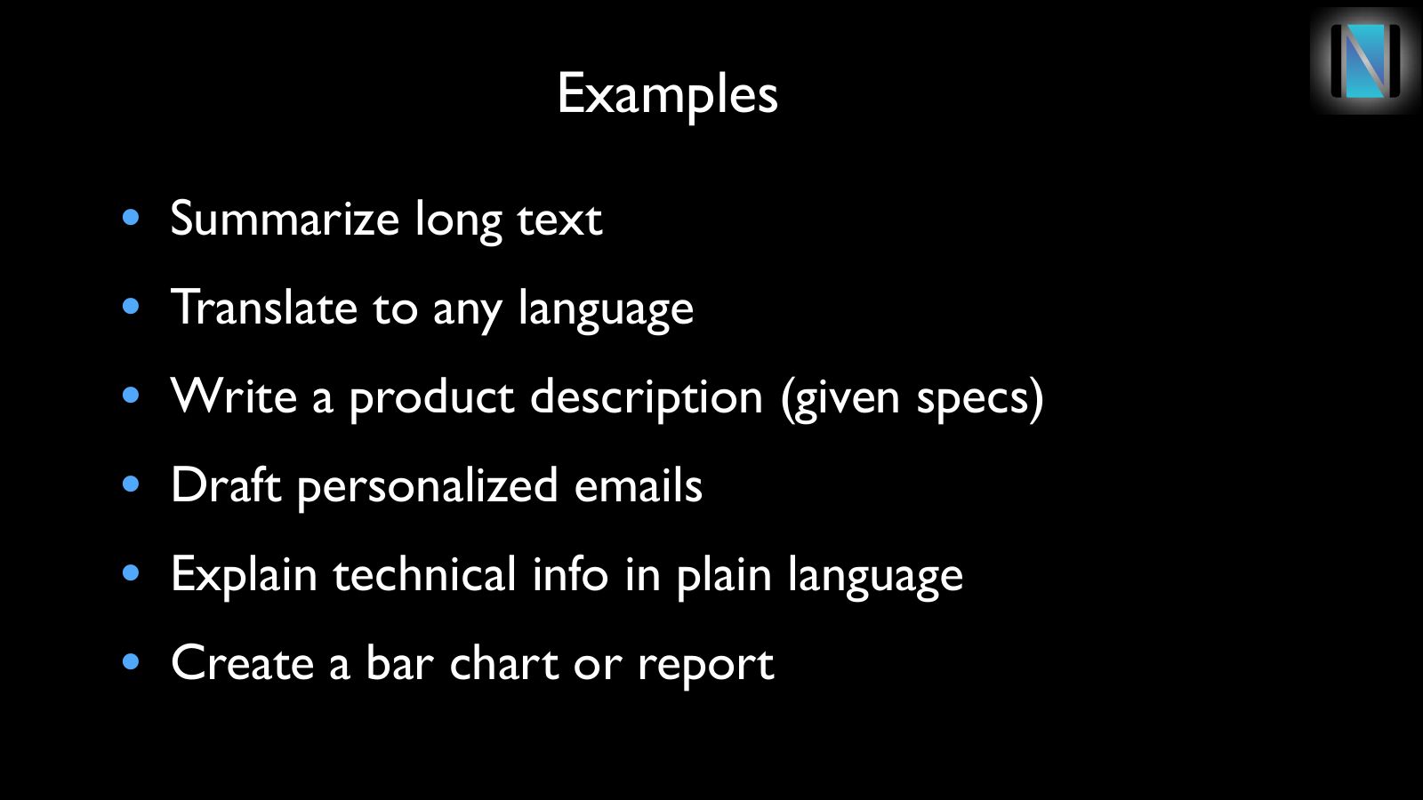 Slide 13: Examples