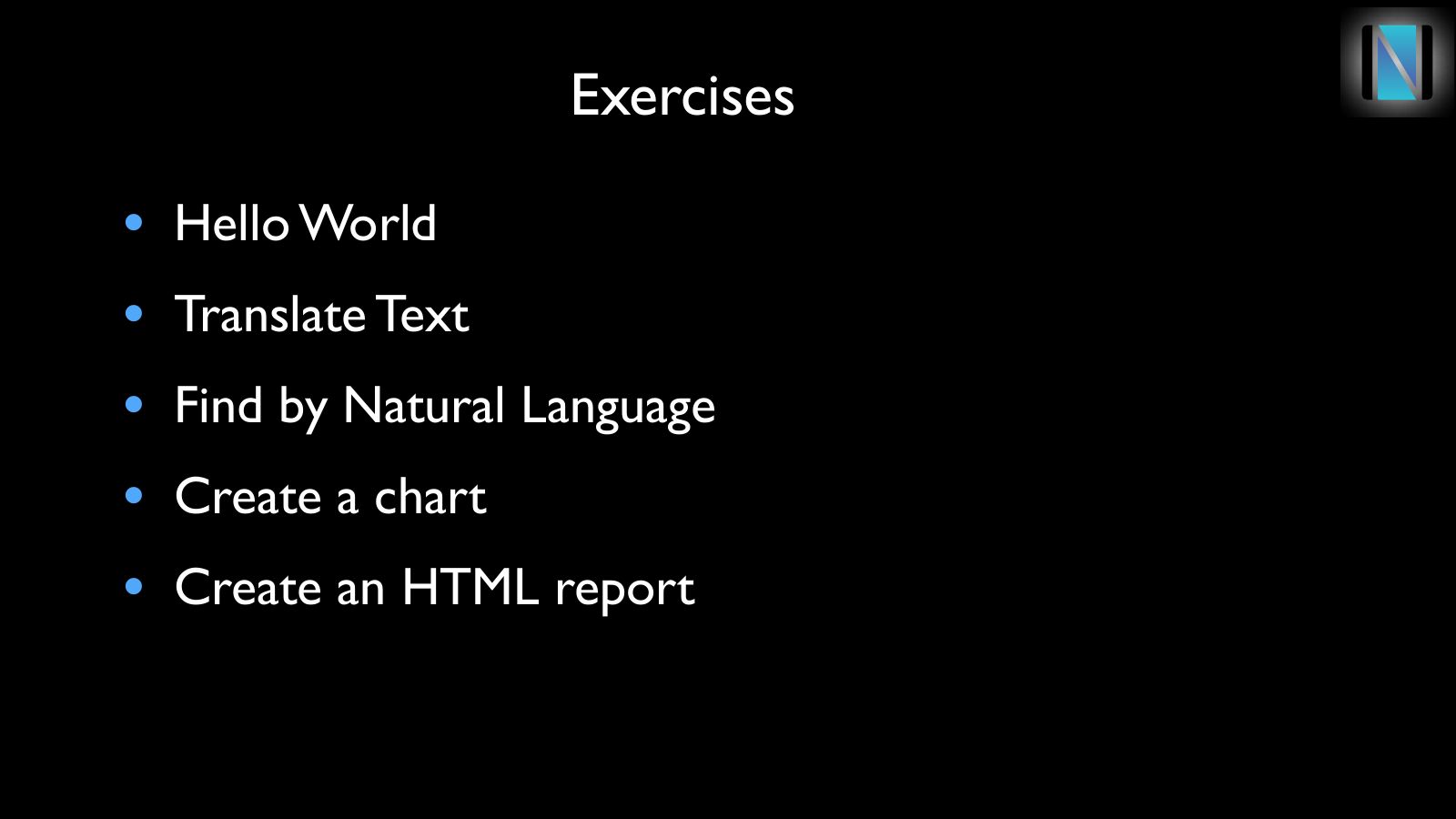Slide 15: Exercises