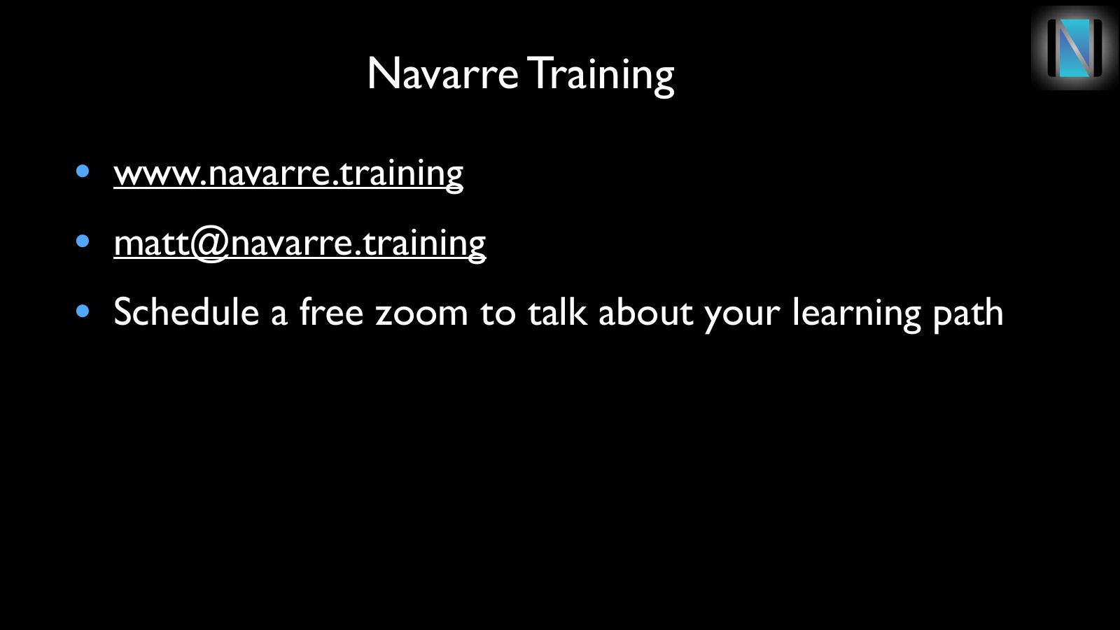 Slide 3: Navarre Training