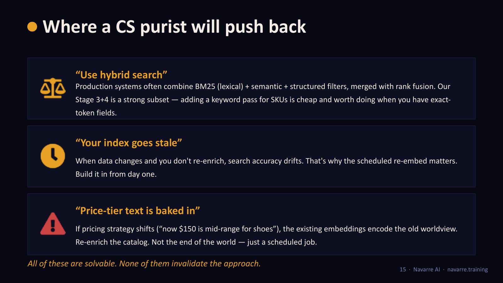 Slide 11: Where a CS purist will push back