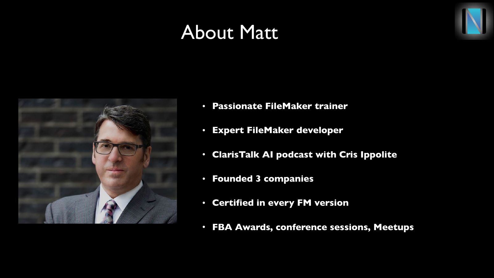 Slide 2: About Matt