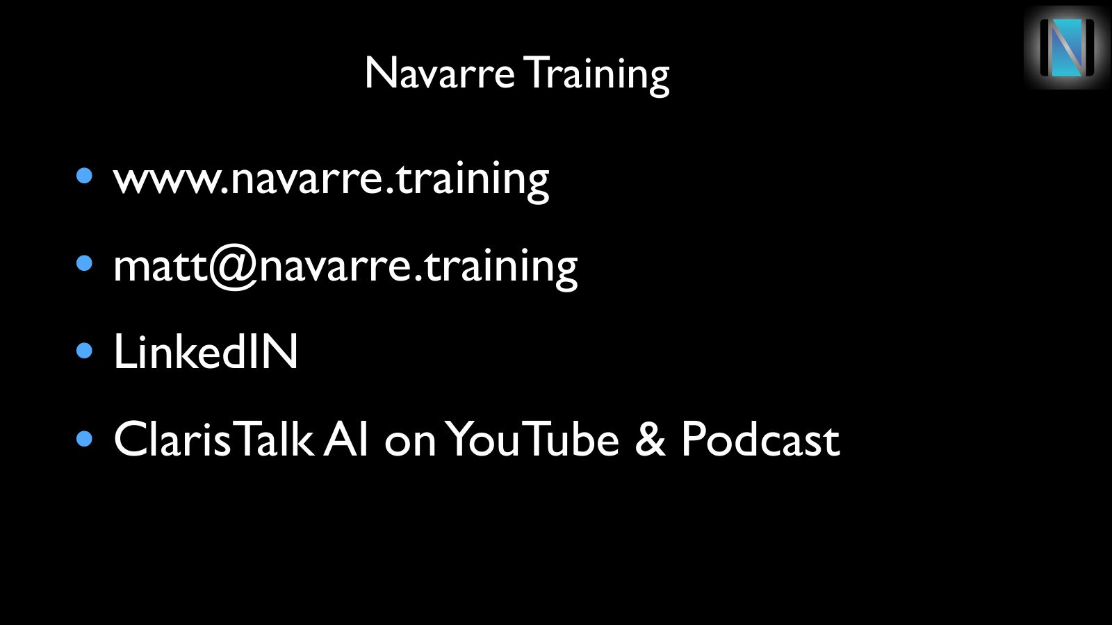 Slide 4: Navarre Training