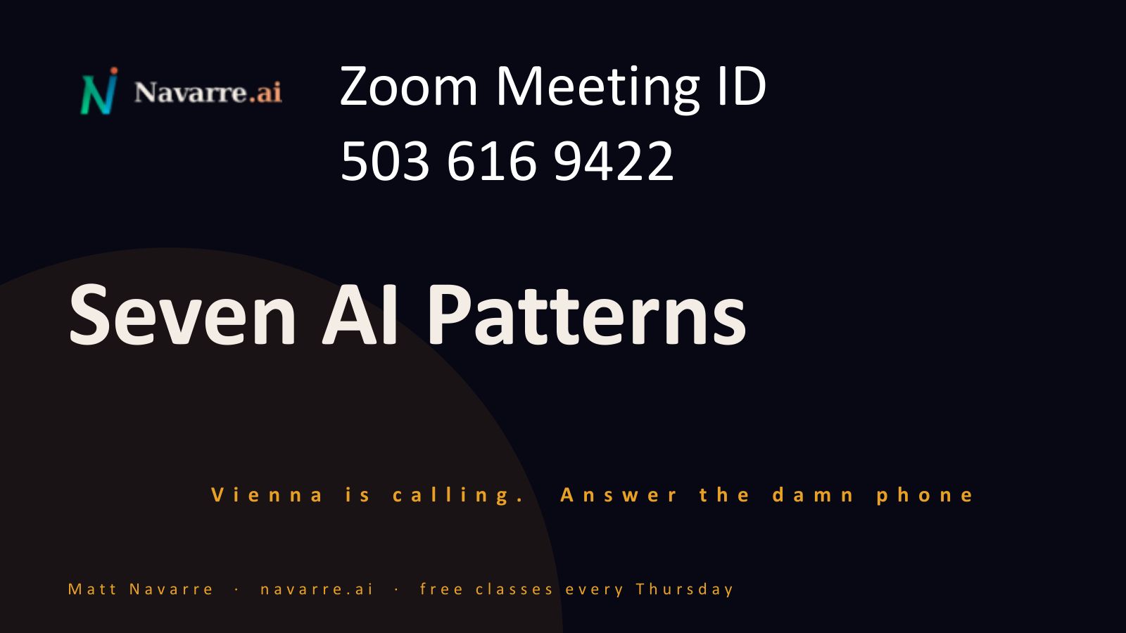 Slide 1: Seven AI Patterns